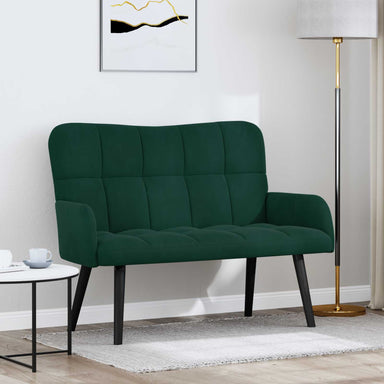 2-Zits Sofa Donkergroen 115 x 61 x 87 cm fluweel