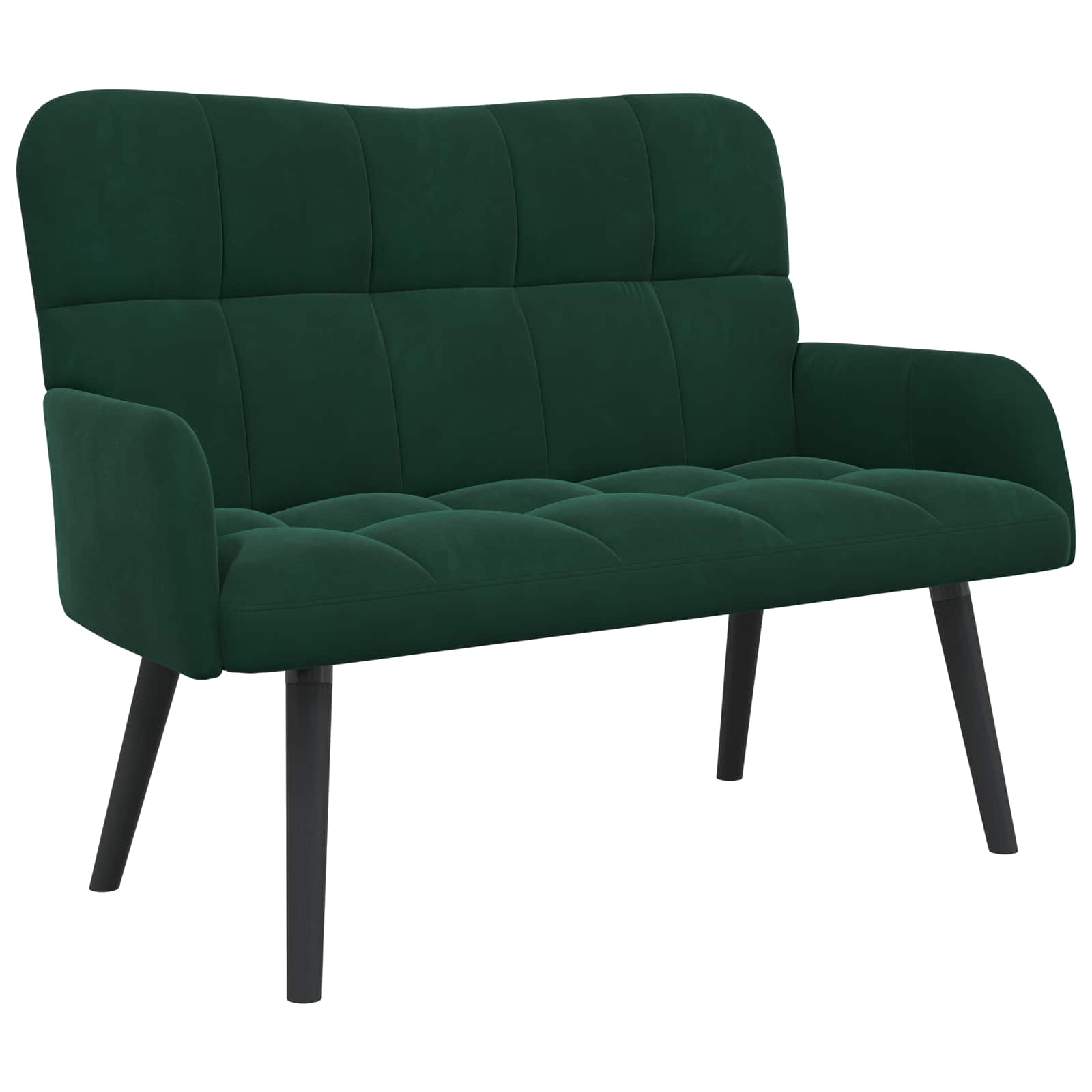 2-Zits Sofa Donkergroen 115 x 61 x 87 cm fluweel