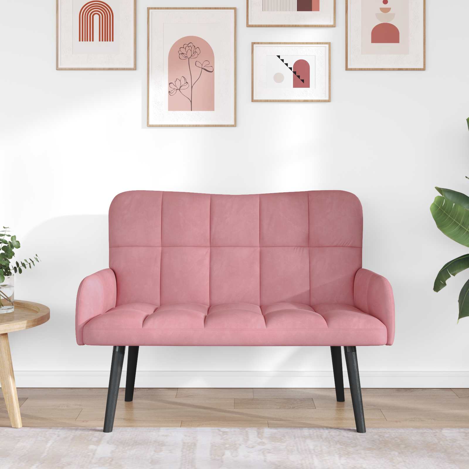 2-Zits Sofa Roze 115 x 61 x 87 cm fluweel