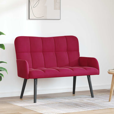 2-Zits Sofa Wijnrood 115 x 61 x 87 cm fluweel
