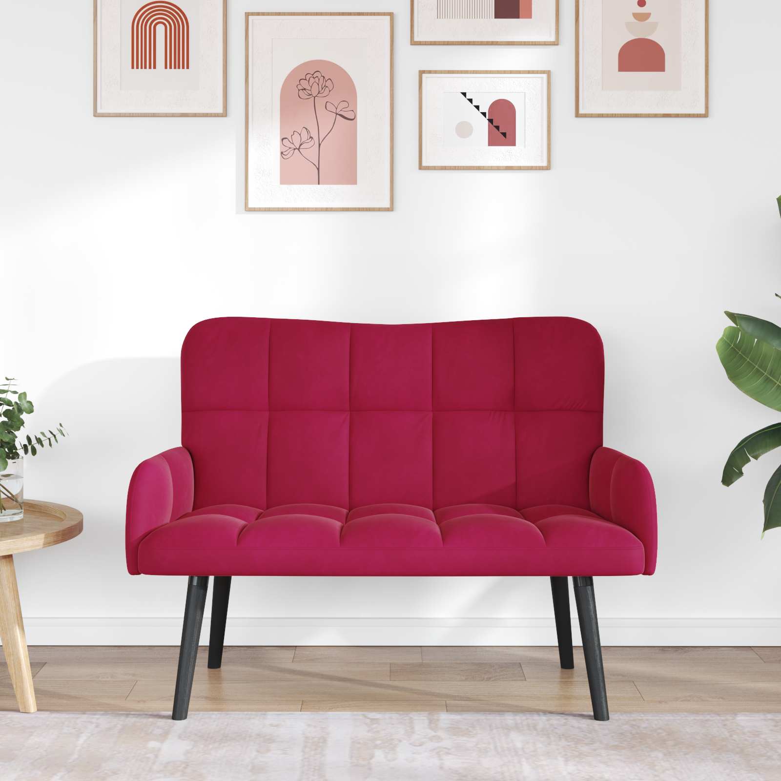 2-Zits Sofa Wijnrood 115 x 61 x 87 cm fluweel