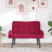 2-Zits Sofa Wijnrood 115 x 61 x 87 cm fluweel