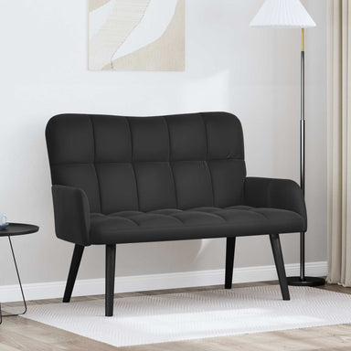 2-Zits Sofa Zwart 115 x 61 x 87 cm fluweel