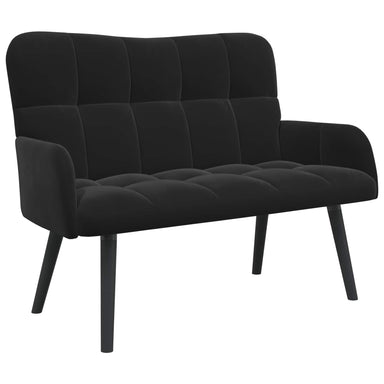 2-Zits Sofa Zwart 115 x 61 x 87 cm fluweel