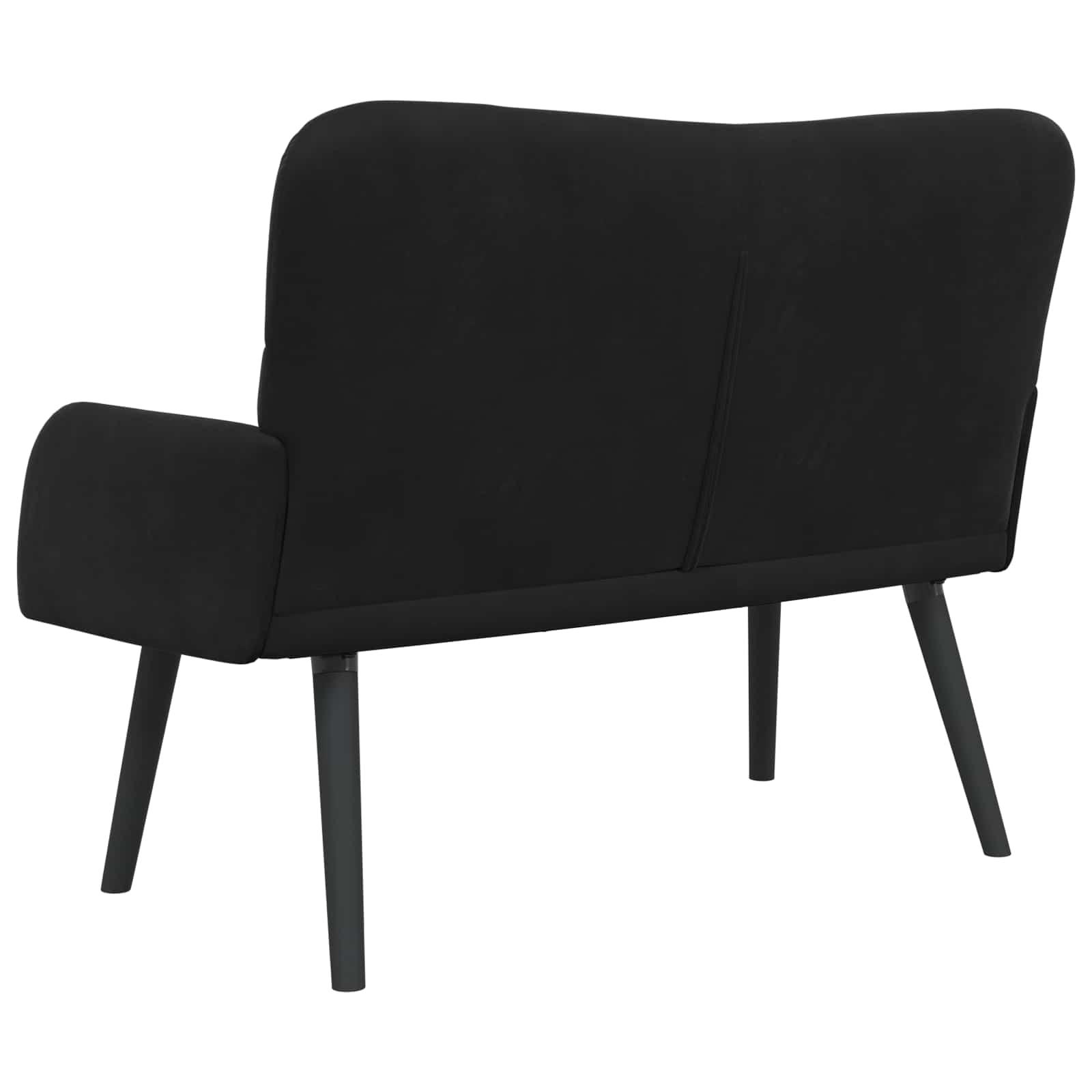 2-Zits Sofa Zwart 115 x 61 x 87 cm fluweel