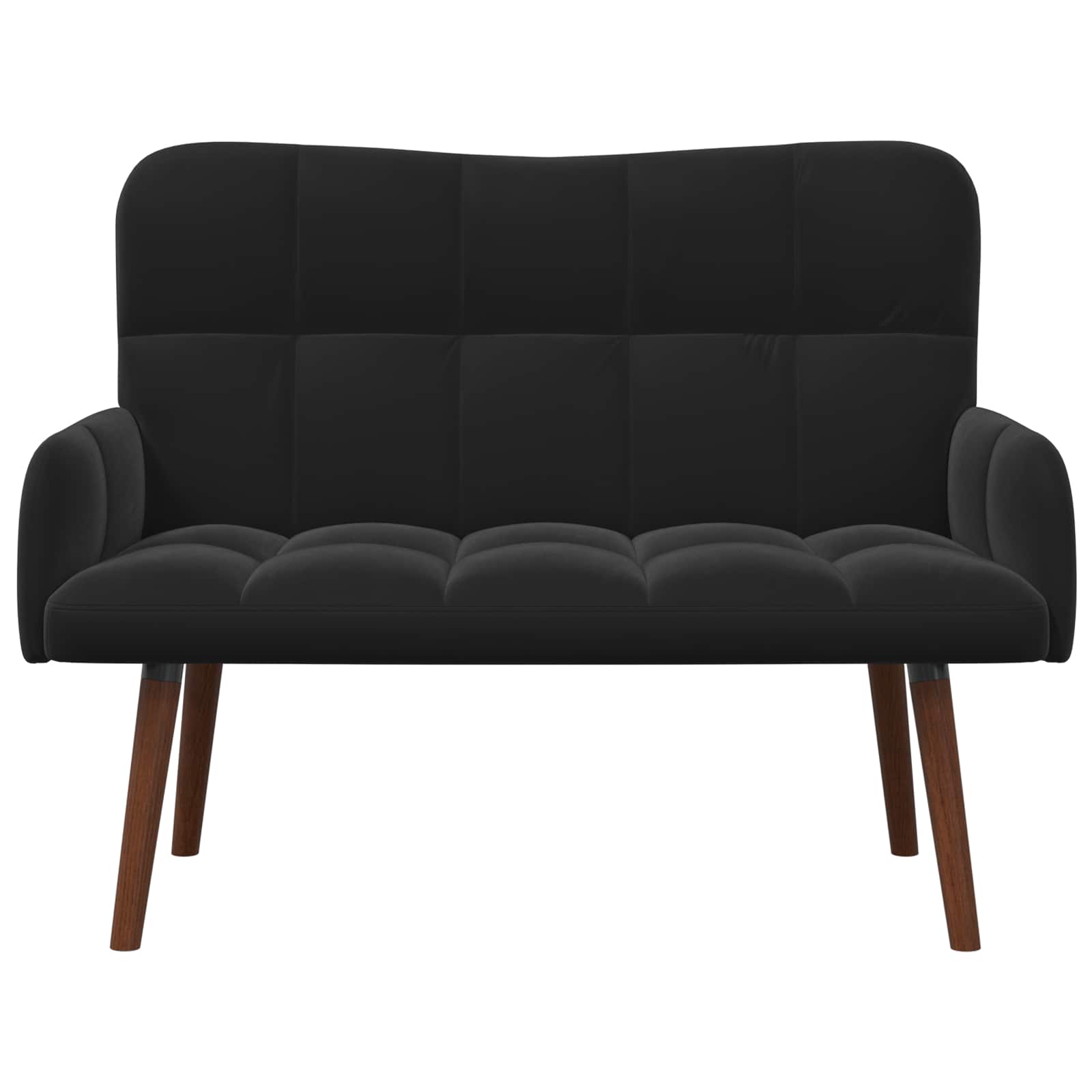 2-Zits Sofa Zwart 115 x 61 x 87 cm fluweel