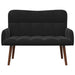 2-Zits Sofa Zwart 115 x 61 x 87 cm fluweel