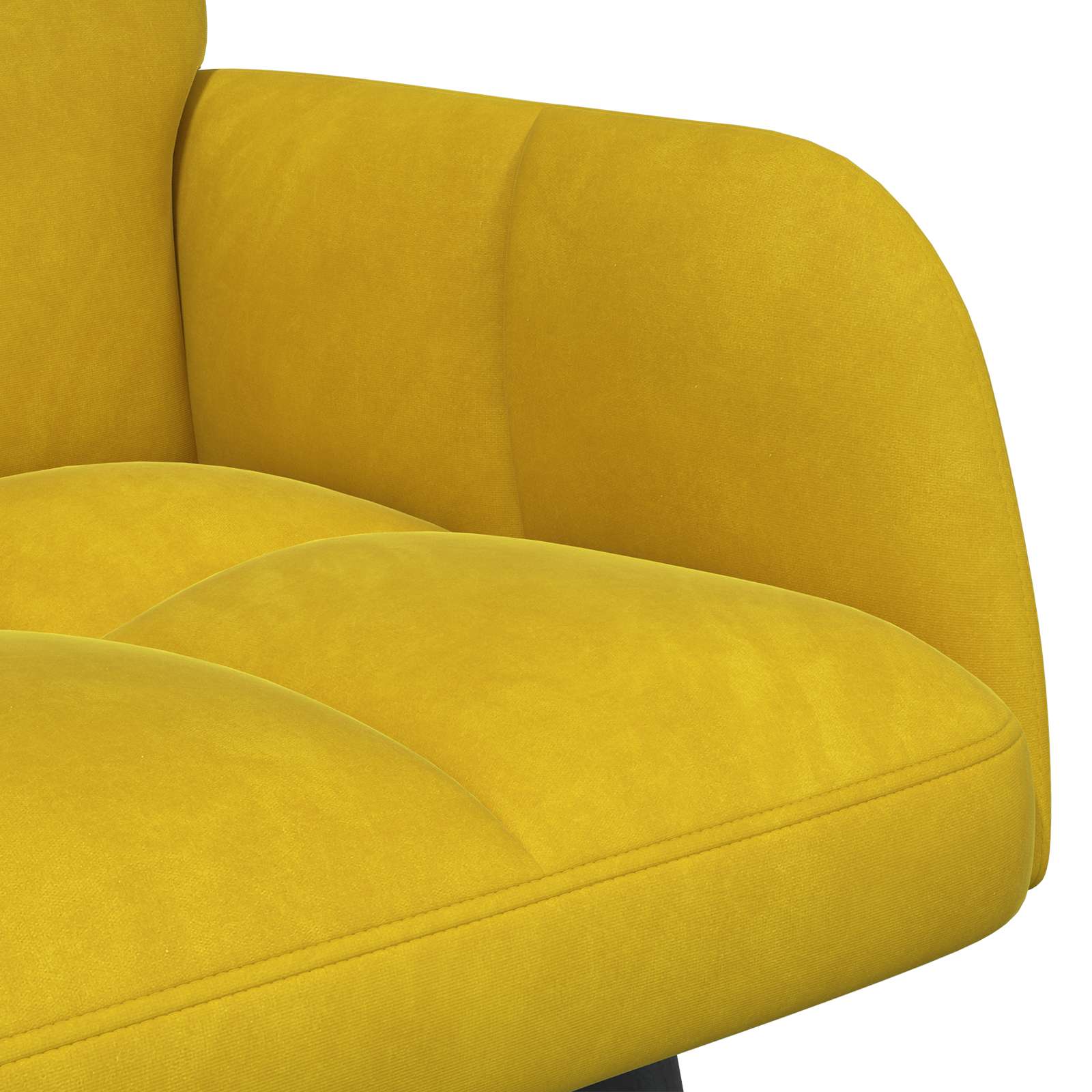 2-Zits Sofa Geel 115 x 61 x 87 cm fluweel