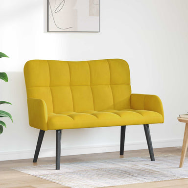 2-Zits Sofa Geel 115 x 61 x 87 cm fluweel
