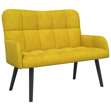 2-Zits Sofa Geel 115 x 61 x 87 cm fluweel