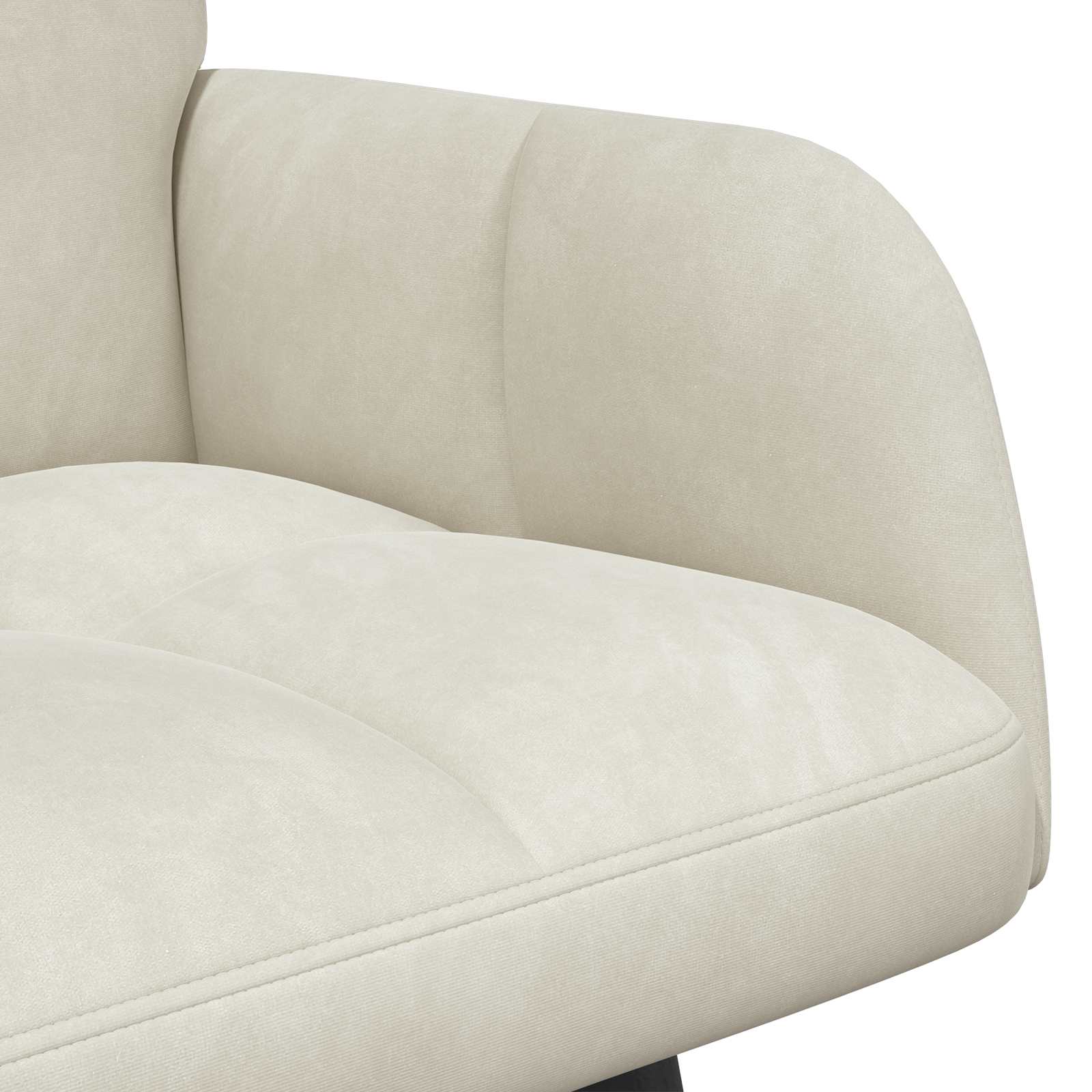 2-Zits Sofa Crèmekleurig 115 x 61 x 87 cm fluweel