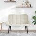 2-Zits Sofa Crèmekleurig 115 x 61 x 87 cm fluweel