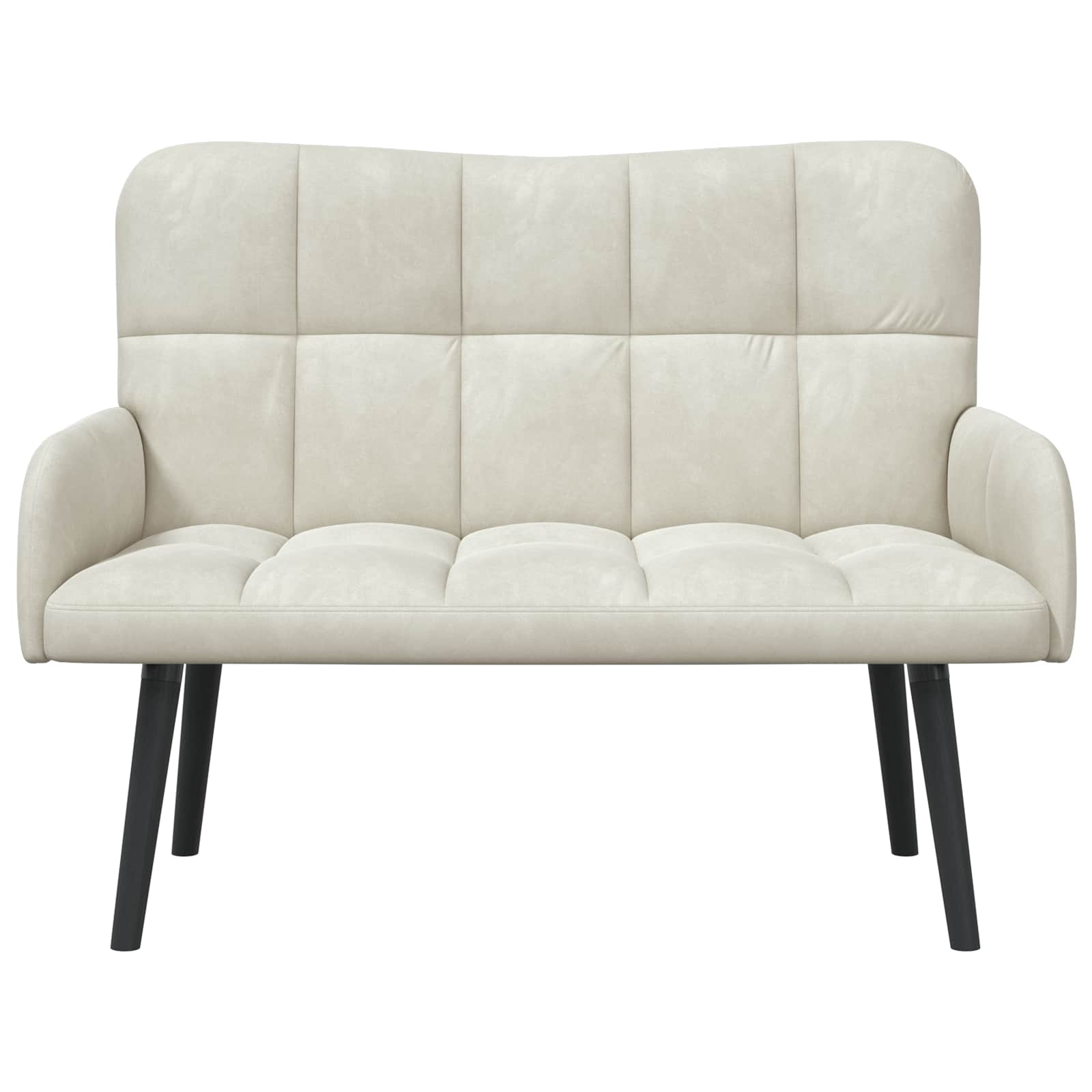 2-Zits Sofa Crèmekleurig 115 x 61 x 87 cm fluweel