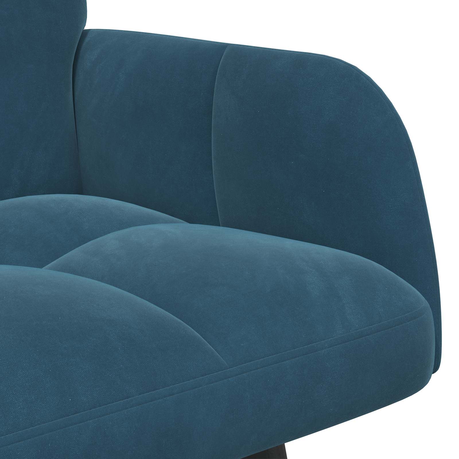 2-Zits Sofa Blauw 115 x 61 x 87 cm fluweel