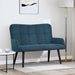 2-Zits Sofa Blauw 115 x 61 x 87 cm fluweel