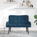 2-Zits Sofa Blauw 115 x 61 x 87 cm fluweel