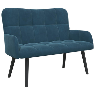 2-Zits Sofa Blauw 115 x 61 x 87 cm fluweel