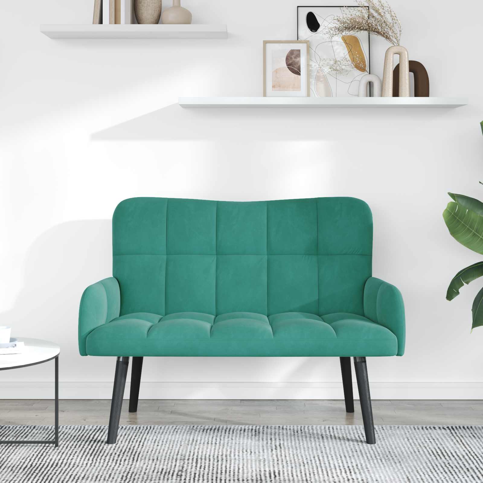 2-Zits Sofa Turquoise 115 x 61 x 87 cm fluweel