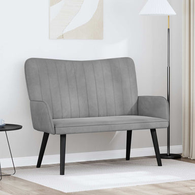 2-Zits Sofa Lichtgrijs 115 x 61 x 87 cm fluweel