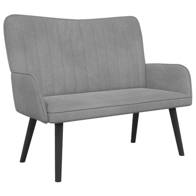 2-Zits Sofa Lichtgrijs 115 x 61 x 87 cm fluweel