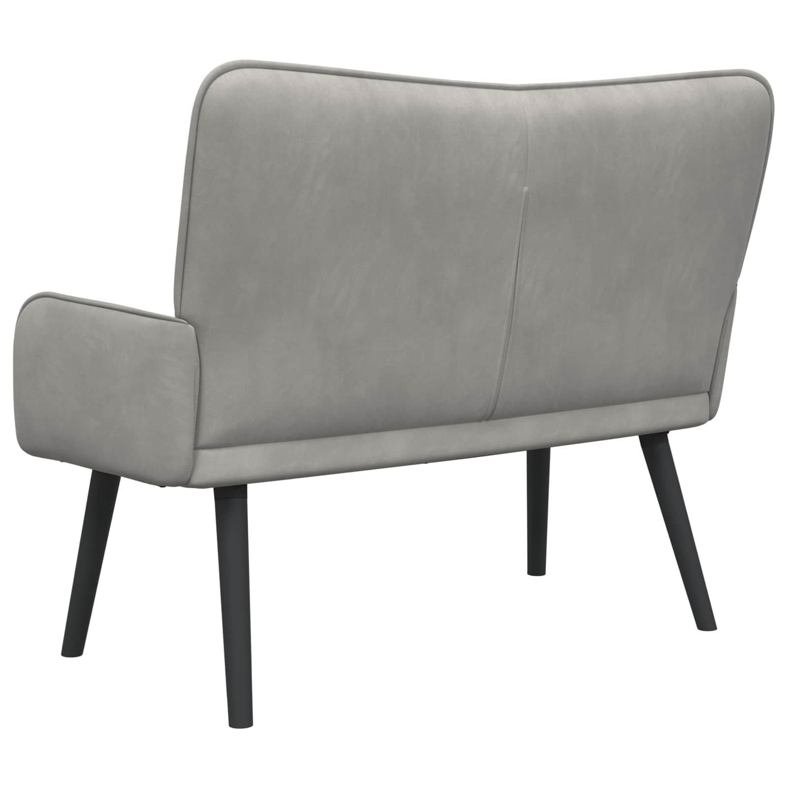 2-Zits Sofa Lichtgrijs 115 x 61 x 87 cm fluweel
