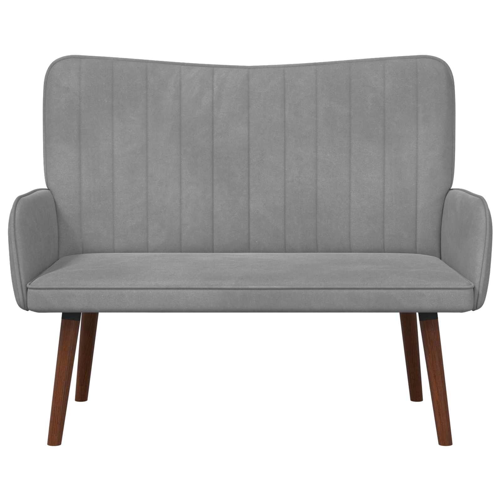 2-Zits Sofa Lichtgrijs 115 x 61 x 87 cm fluweel