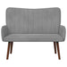 2-Zits Sofa Lichtgrijs 115 x 61 x 87 cm fluweel