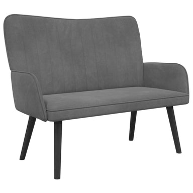 2-Zits Sofa Donkergrijs 115 x 61 x 87 cm fluweel