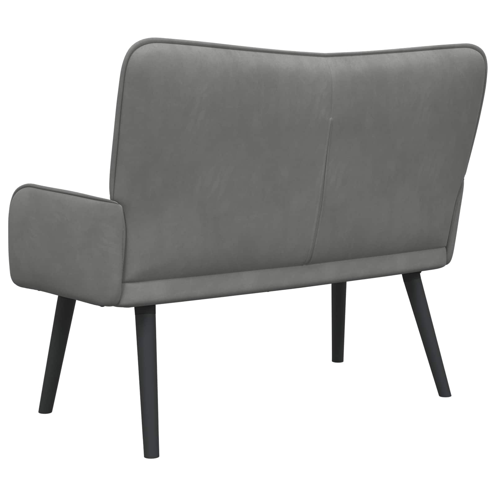 2-Zits Sofa Donkergrijs 115 x 61 x 87 cm fluweel