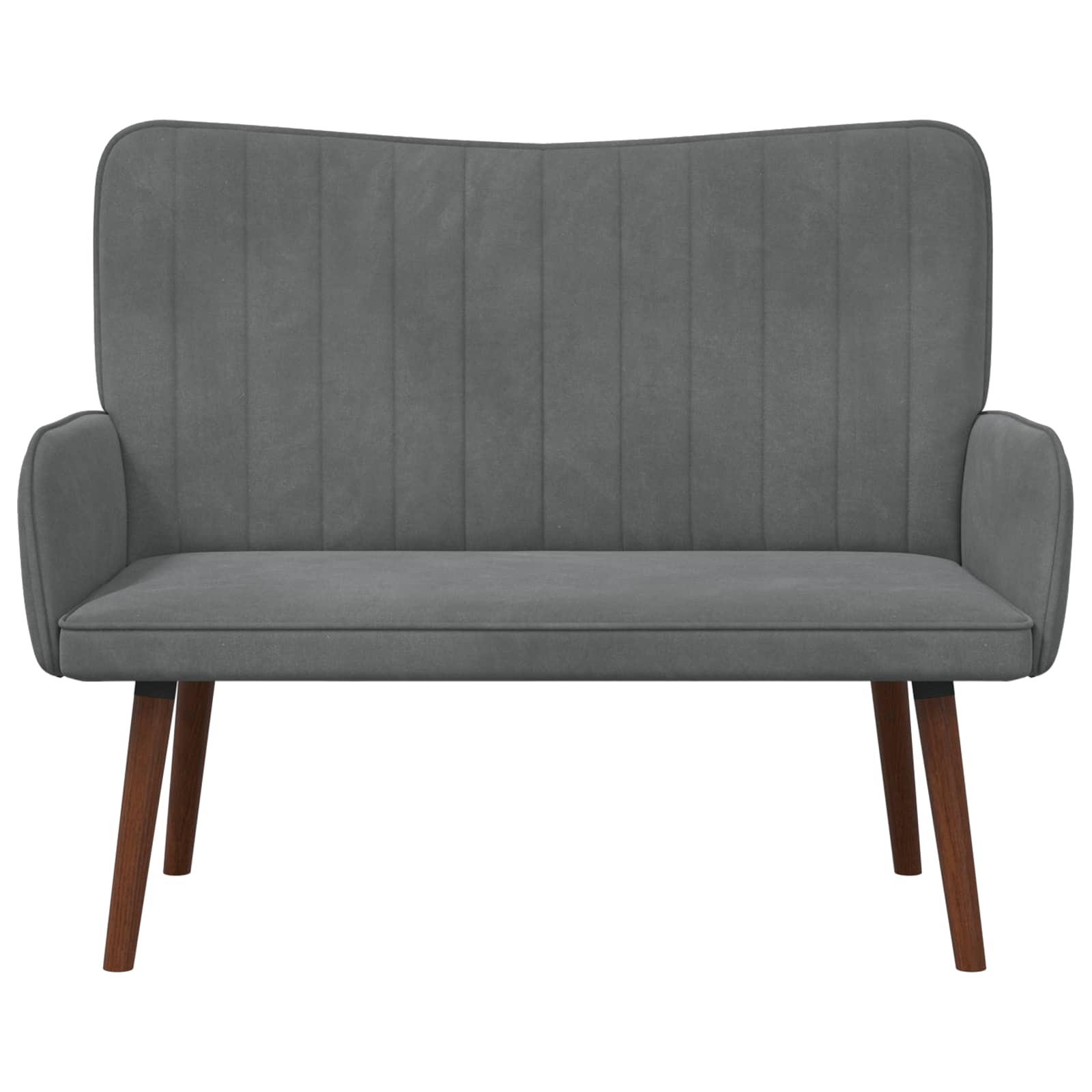 2-Zits Sofa Donkergrijs 115 x 61 x 87 cm fluweel
