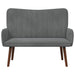 2-Zits Sofa Donkergrijs 115 x 61 x 87 cm fluweel