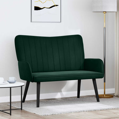 2-Zits Sofa Donkergroen 115 x 61 x 87 cm fluweel