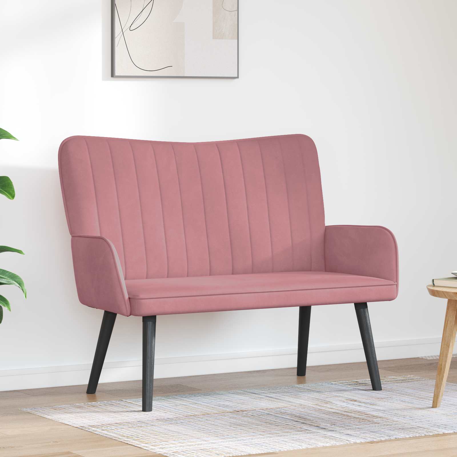 2-Zits Sofa Roze 115 x 61 x 87 cm fluweel