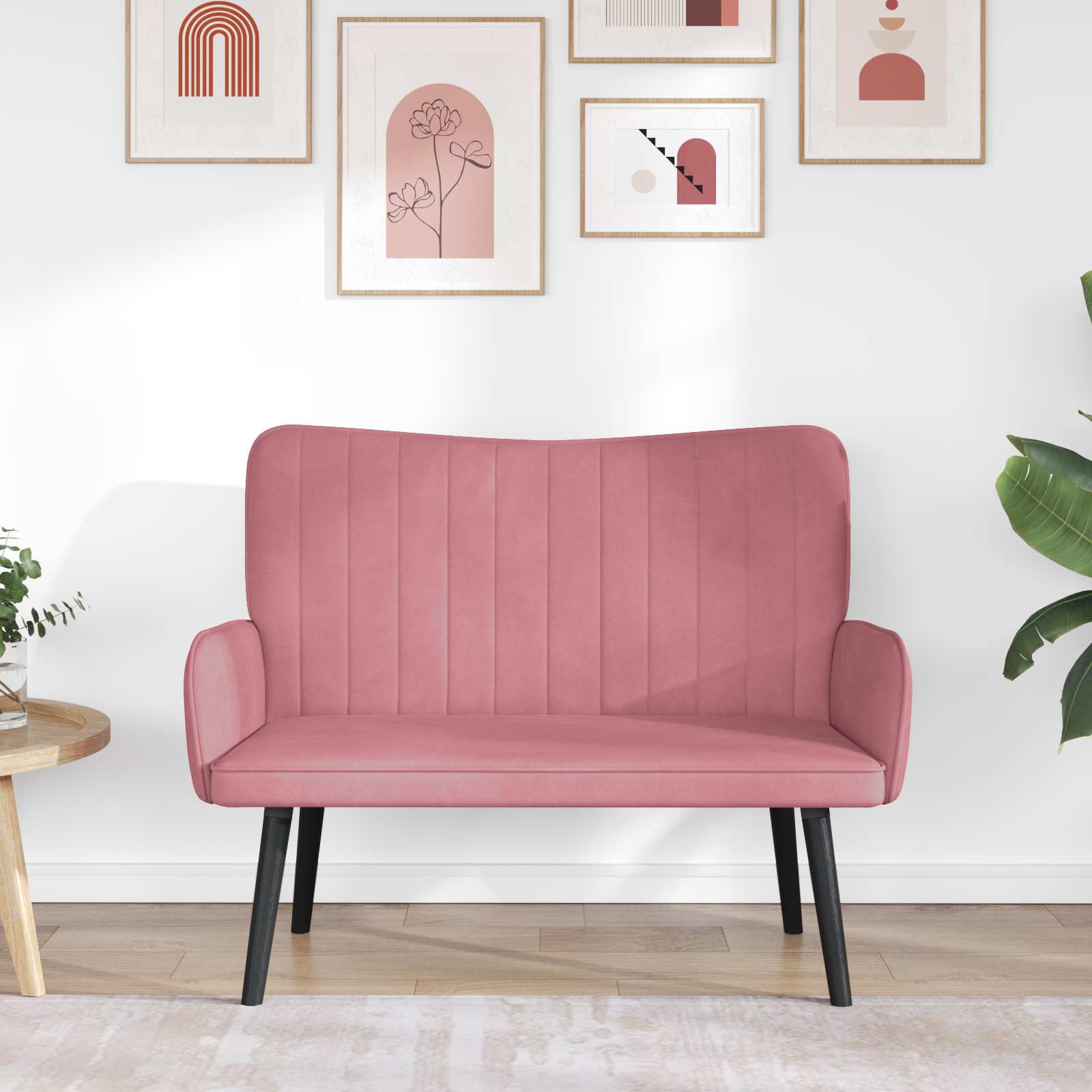2-Zits Sofa Roze 115 x 61 x 87 cm fluweel