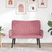 2-Zits Sofa Roze 115 x 61 x 87 cm fluweel