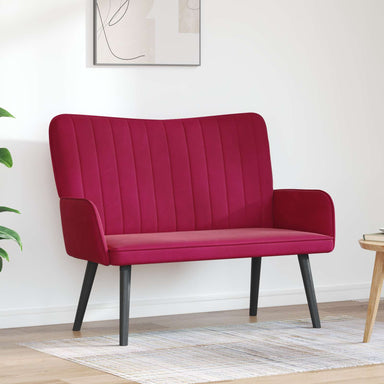 2-Zits Sofa Wijnrood 115 x 61 x 87 cm fluweel