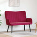 2-Zits Sofa Wijnrood 115 x 61 x 87 cm fluweel