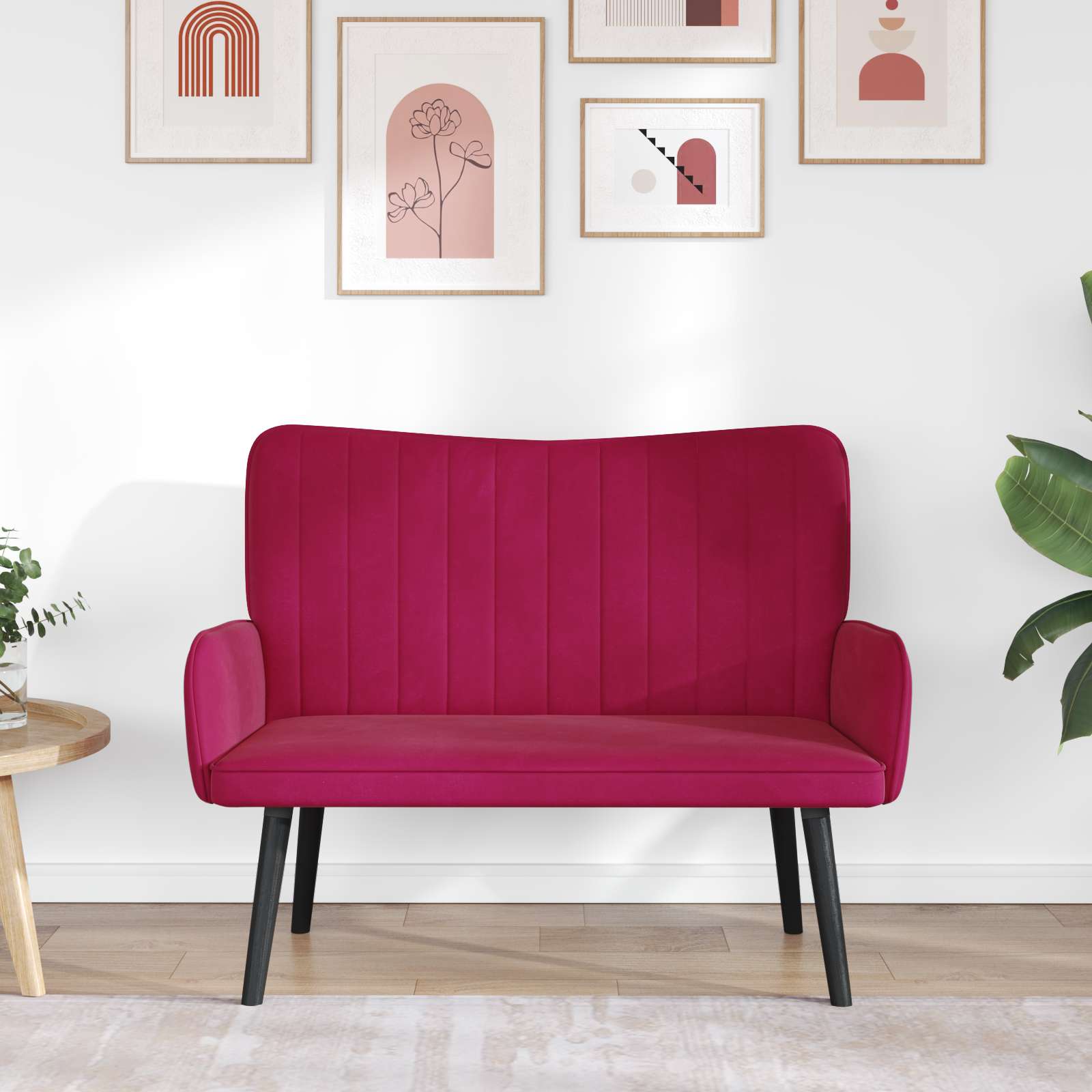 2-Zits Sofa Wijnrood 115 x 61 x 87 cm fluweel