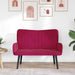 2-Zits Sofa Wijnrood 115 x 61 x 87 cm fluweel