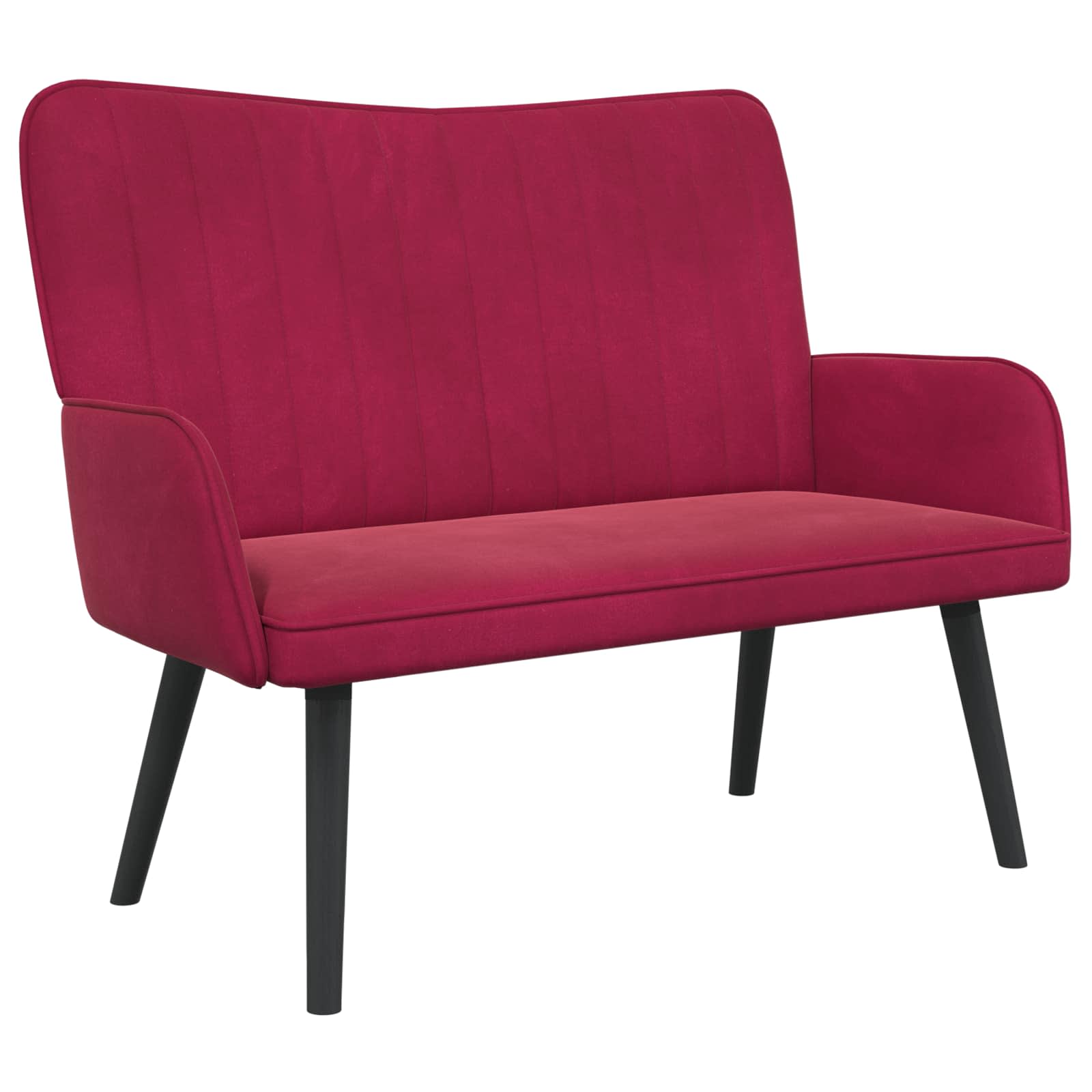 2-Zits Sofa Wijnrood 115 x 61 x 87 cm fluweel