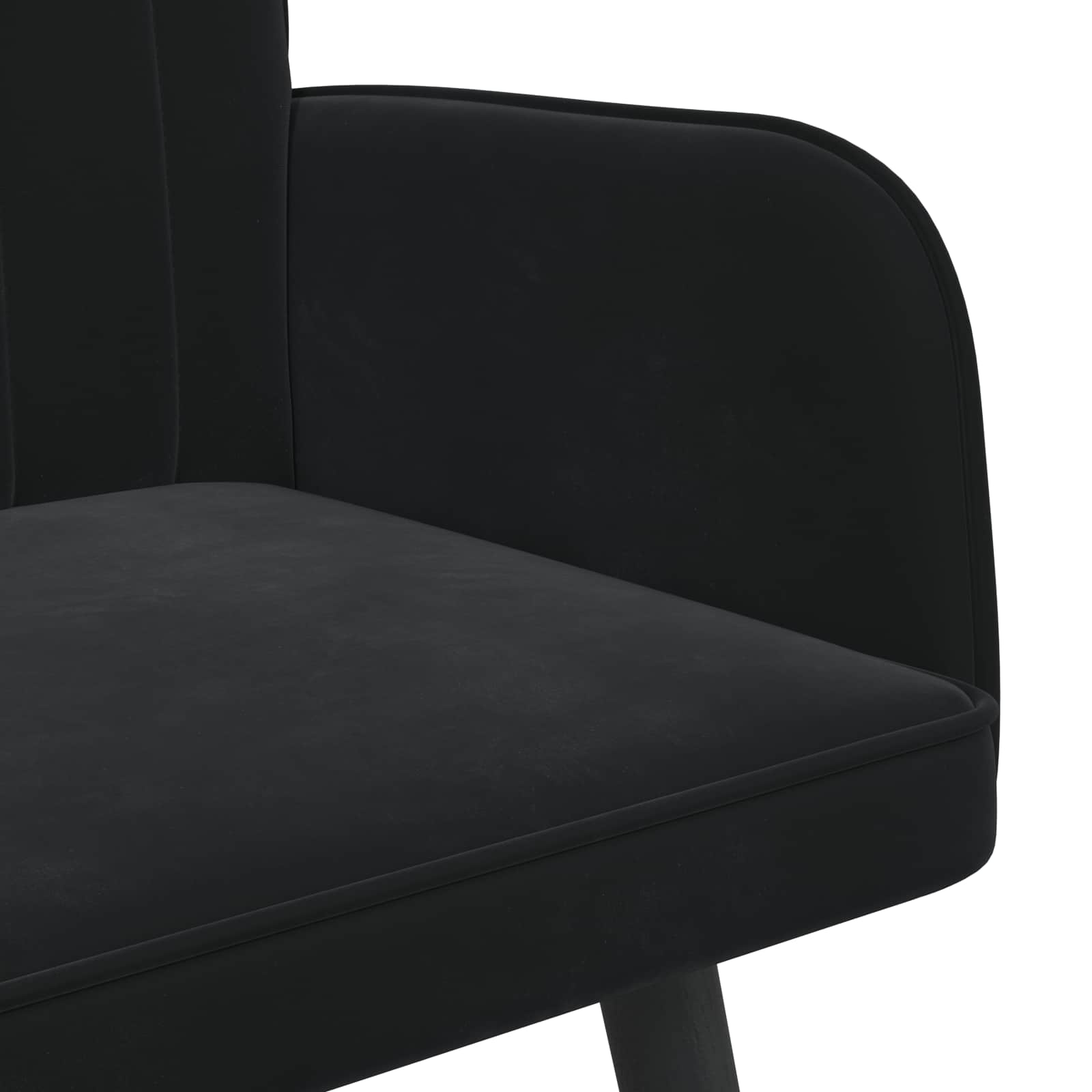 2-Zits Sofa Zwart 115 x 61 x 87 cm fluweel