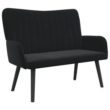 2-Zits Sofa Zwart 115 x 61 x 87 cm fluweel