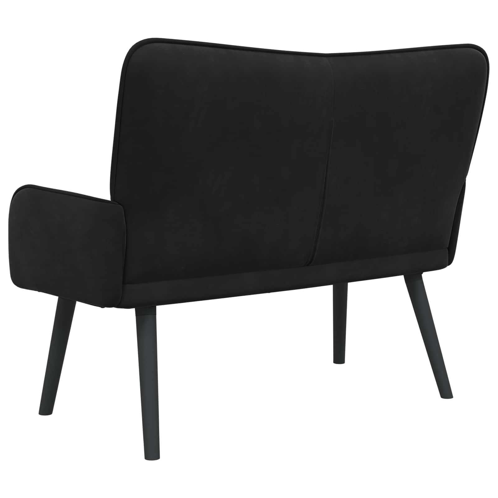 2-Zits Sofa Zwart 115 x 61 x 87 cm fluweel