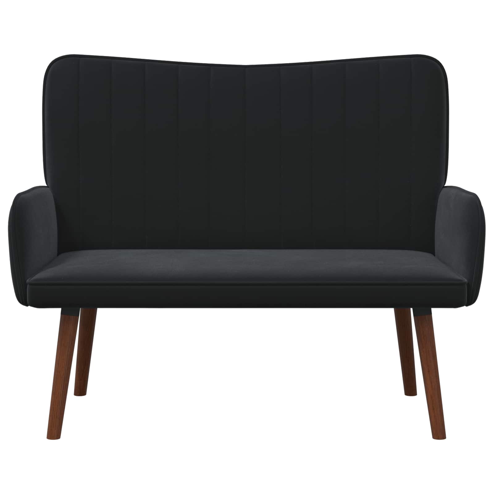 2-Zits Sofa Zwart 115 x 61 x 87 cm fluweel