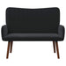2-Zits Sofa Zwart 115 x 61 x 87 cm fluweel