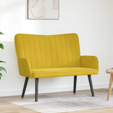 2-Zits Sofa Geel 115 x 61 x 87 cm fluweel