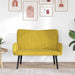 2-Zits Sofa Geel 115 x 61 x 87 cm fluweel