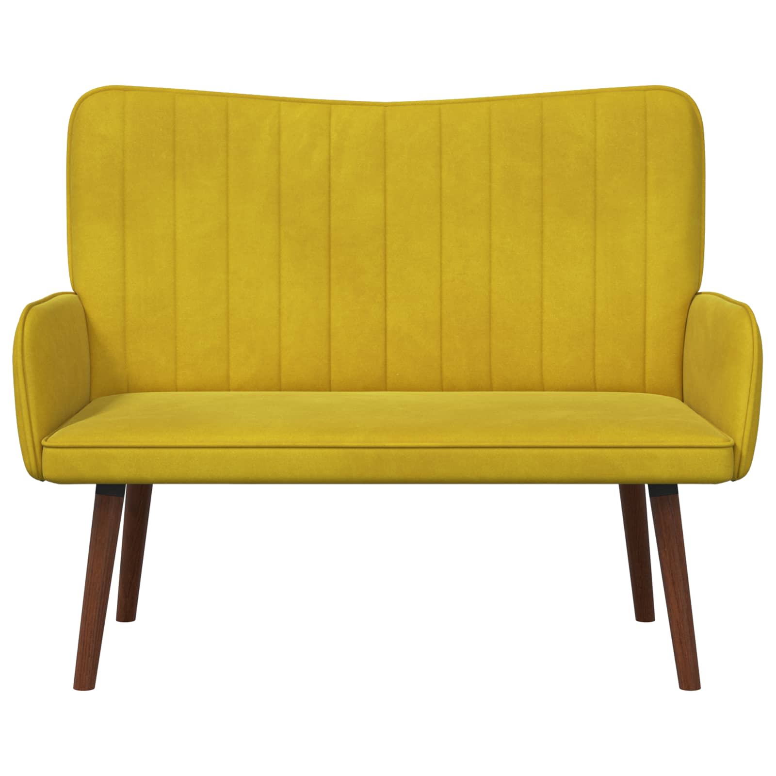 2-Zits Sofa Geel 115 x 61 x 87 cm fluweel