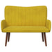 2-Zits Sofa Geel 115 x 61 x 87 cm fluweel
