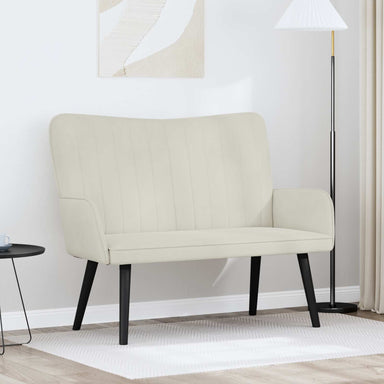 2-Zits Sofa Crèmekleurig 115 x 61 x 87 cm fluweel